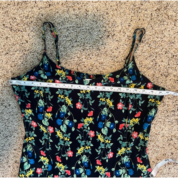 Old Navy XL Floral Midi Black Sundress - Picture 4 of 6